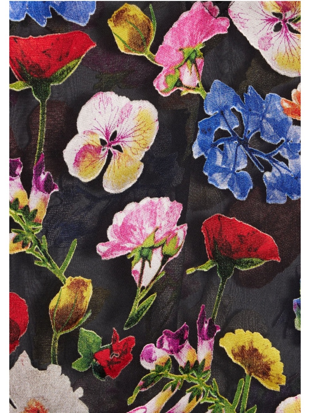 Alice + Olivia Onica Floral Print Fil Coupe Chiffon Blouse - Picture 5 of 12